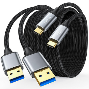 สายยูเอสบี 3.2 เอถึงประเภทซี 10Gbps 1M สำหรับจัดเก็บข้อมูลภายนอกและที่ชาร์จในรถยนต์สีดำ - Product Image 1