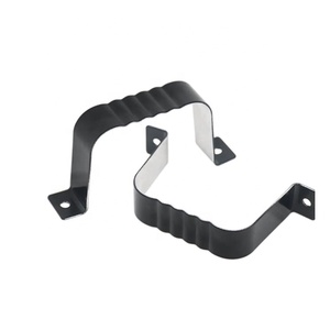 Nhà máy tùy chỉnh mưa máng xối nhôm hình chữ nhật Ống hỗ trợ chân đế - Product Image 3