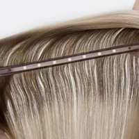 Extensions de cheveux en trame papillon 100% cheveux humains Remy, lisses, légères, fines, invisibles, sans couture, balayage blond, soyeuses, douces, longues