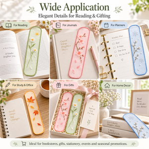 Marcapáginas <span class=keywords><strong>de</strong></span> Organza <span class=keywords><strong>Bordados</strong></span> <span class=keywords><strong>a</strong></span> <span class=keywords><strong>Mano</strong></span> Personalizados, Marcapáginas <span class=keywords><strong>de</strong></span> Tela Floral <span class=keywords><strong>de</strong></span> las Cuatro Estaciones para Amantes <span class=keywords><strong>de</strong></span> los <span class=keywords><strong>Libros</strong></span>, Regalo para Lectores y Profesores - Product Image 5