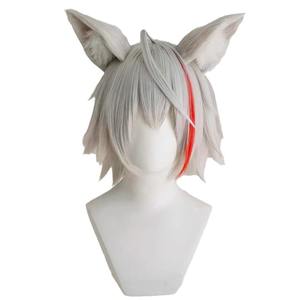 アニメコスプレウィッグ女性ピンクロングストレートヘアウィッグ前髪付き女の子コスチュームパーティー小道具 - Product Image 6