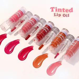 Makeup Cosmetics Made From Thailand Factory OEM Private Label Lip Tint Gloss Wholesale Tinted Lip Oil Waterproof Kiss Proof