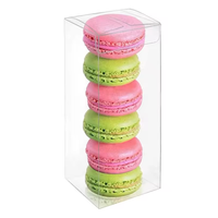 Boîte à macarons transparente personnalisée en PET, plateau blister de 6 à 12 pièces, emballage alimentaire jetable en plastique transparent pour gâteaux, épaisseur 0,2-0,5 mm