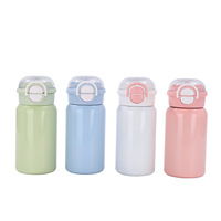 Mini Termo de Acero Inoxidable 304 con Tapa de Pop-Up de un Clic, Taza Térmica Portátil de Bolsillo para Estudiantes
