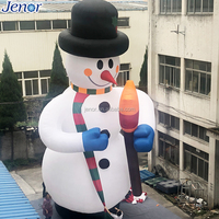 Énorme bonhomme de neige gonflable de Noël de 33 pieds, personnage de dessin animé pour la décoration de fête