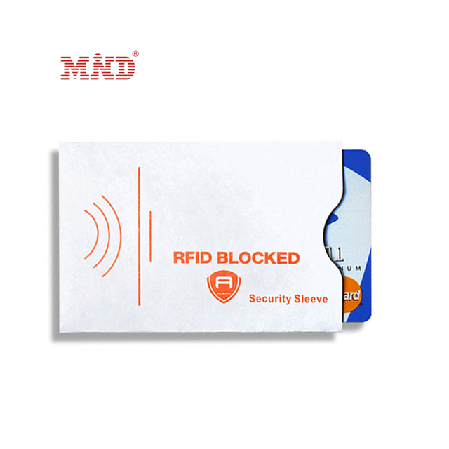 Custom Logo RFID Blocking Card Sleeve Minimalist Style Credit Card Cover Protection