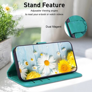 Funda de Teléfono de Lujo con Patrón de Flores en Relieve, Funda Tipo Cartera de Cuero PU con Cordón para OPPO <span class=keywords><strong>Realme</strong></span> C100 4G C100i - Product Image 4