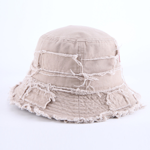 Chất Lượng Cao Rộng Brim Phụ Nữ Người Đàn Ông Denim Ngư Dân <span class=keywords><strong>Hat</strong></span> Tùy Chỉnh Đau Khổ Cotton Cổ Điển Sờn Cạnh Xô Mũ Cho Người Lớn - Product Image 4