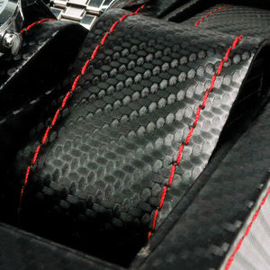 Estuche de Almacenamiento para Relojes de Lujo, de Fibra de Carbono Negra y Cuero PU, con 12 Ranuras, Estuche de Viaje para Relojes con Ventana de Vidrio - Product Image 5