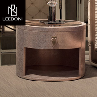 Table de chevet moderne classique de luxe personnalisée Mobilier de chambre à coucher haut de gamme Table de chevet