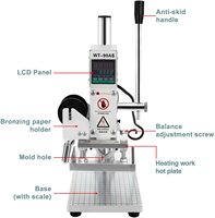 Machine de presse à chaud pour estampage à chaud de logos personnalisés, cartes PVC, cuir et papier, avec alimentation par feuille