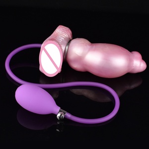 New Silicone <b>Inflatable</b> Anal Plug Fantasy Dildo Anal Expansion With Suction Cup Sex Toys for Women Men Adult <b>Games</b> - Product Image 6