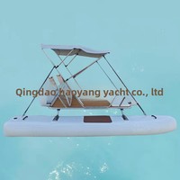 Bateau pneumatique à moteur rapide en PVC épaissi de 3,8 m pour les sports nautiques, la pêche, le kayak ou comme plateforme gonflable
