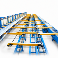 Table de refroidissement pour extrusion d'aluminium 3000T, 95KW, 380V, avec table de dévidage PLC et ligne de convoyage avec tireur pour le marché africain
