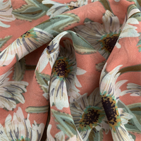 Tissu en polyester 100% 75D, imprimé en mousseline, avec finition douce et belle chute, vente en gros de matériaux métalliques