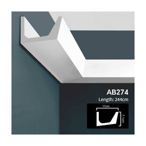 EVERWALL LED Ready Techo Coving Trim -PU Corona Cornisa <span class=keywords><strong>con</strong></span> Canal de Luz para Hospitalidad - Product Image 2