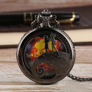 The Nightmare Before Christmas Quartz Pocket <strong>Watch</strong> for Men Pendant Retro Bronze Jewelry <strong>Fob</strong> Necklace Pocket <strong>Watches</strong> Men Gifts - Product Image 6