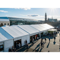 Grande Tente de Réception Imperméable en Bâche PVC 20x40 ou 40x60 Pouces pour Salons Commerciaux et Événements en Extérieur