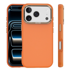 Funda Magnética de Cuero con Textura de Fibra de Carbono de Lujo para iPhone 17 14 15 16 Pro Max 17 Air, Funda Protectora con Carga Inalámbrica - Product Image 1