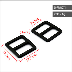 Zinc Alloy Sliding Buckle For Bags Adjustable <b>Webbing</b> Two Position D Ring Hardware Accessory - Product Image 4