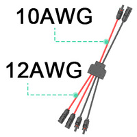 Connecteurs de câble PV de branche Y de haute qualité 1000v-1500v XLPO panneau solaire étamé 4-6mm2 PV DC connecteur de câble solaire MCX pour l'alimentation