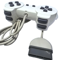 Mando de Juego Clásico para PS1 para PlayStation1, Mando de Juego con Cable, Color Blanco