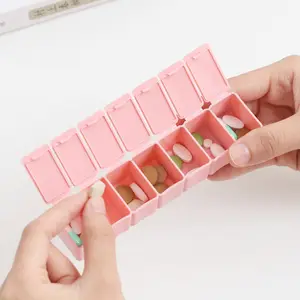 Du lịch Pill Box chủ hàng tuần y học lưu trữ Organizer container Tablet Dispenser độc lập lưới nhựa Pill trường hợp