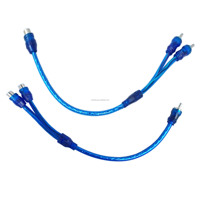 OEM Hifi Alpine Car Audio Video Cable Haut-parleur Wire Pants Boots Y Splitter 1 Male to 2 Female or 1 Female to 2 Male Y Rca Cabl