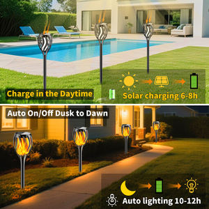 Ngoài trời không thấm nước 96 Led nhảy múa trang trí cảnh quan năng lượng mặt trời nhấp nháy ngọn lửa vườn ánh sáng năng lượng mặt trời ngọn đuốc - Product Image 4