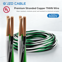 Cable JZD OEM ODM UL83 THHN THWN-2 600V 90 ℃   Cable Eléctrico de Cobre Trenzado con Aislamiento de Nylon y PVC para Cableado en Conductos
