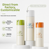 Flacon pompe sans air en plastique personnalisé de luxe pour crème cosmétique, lotion, sérum, 30 ml, 50 ml, 100 ml