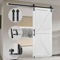 Mécanisme de fermeture en douceur pour porte de grange Amortisseur à ressort Version améliorée sans trou Kits de quincaillerie pour porte de grange coulissante Acier Moderne