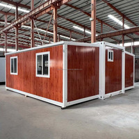 Maison préfabriquée extensible de 40 pieds, villa préfabriquée à double aile pour une vie moderne