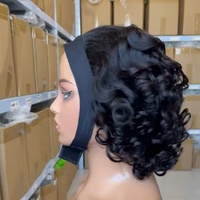 Fournisseur en gros de perruques bandeau pour cheveux brésiliens SDD, densité 250%, ondulées élastiques, sans dentelle, adaptées aux femmes noires