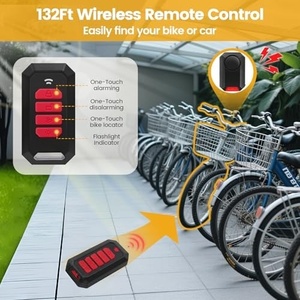 Alarma Antirrobo para Bicicleta Recargable por USB con Control Remoto, Alarma de Vibración Impermeable de 135dB para Motocicleta y Bicicleta - Product Image 3