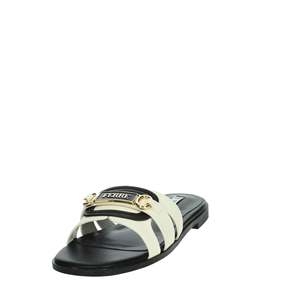 Sandalias Planas para Mujer Ferre F-254, Zapatos Deslizantes de Cuero Negro - Product Image 6