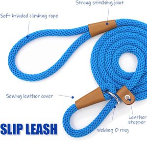 Kingtale Laisse antidérapante pour chien Laisse à corde avec mousqueton Laisse tressée robuste pour dressage <span class=keywords><strong>de</strong></span> chien Laisse d'entraînement sans traction - Product Image 3