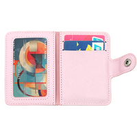 Minibook personnalisé Portefeuille porte-cartes de crédit en cuir PU Portefeuille mince pour carte d'identité Visa