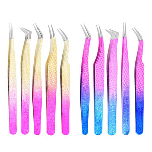 Pinset Bulu Mata Palsu, Penjepit Bulu Mata Ujung Runcing, Alat Perawatan Kuku, Penjepit Bulu Mata, Ekstensi Bulu Mata - Product Image 4