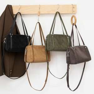 Sac à main pour femme en cuir véritable vintage de couleur unie FSR858, sac à main de haute qualité pour femme, vente en gros - Product Image 3