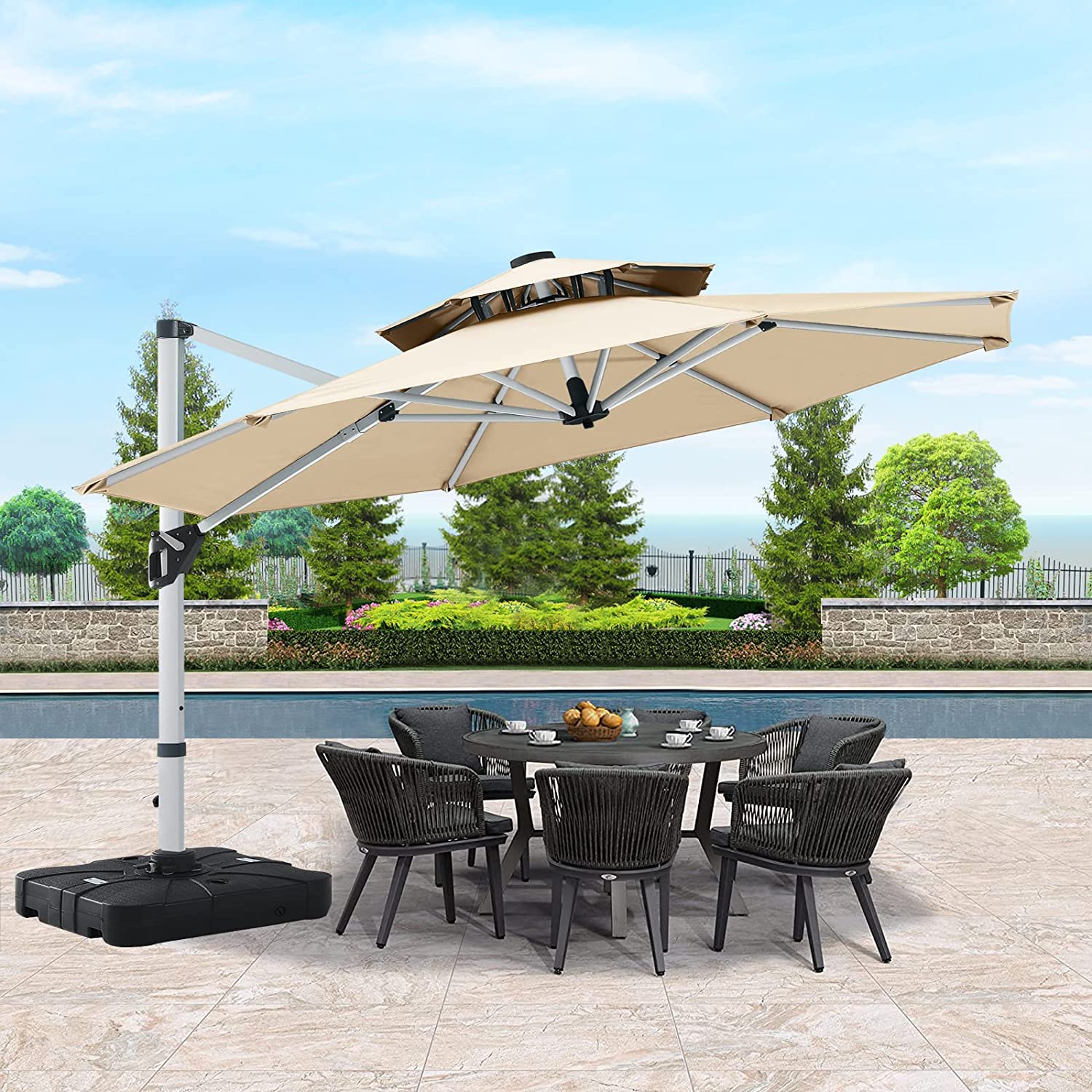 best rectangular patio umbrella 7 Best Rectangular Patio Umbrellas for Every Outdoor Space  Golden Coir  VietNam