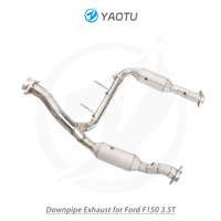 YT pipa pembuangan kucing aliran tinggi, dengan katalis untuk sistem pembuangan Ford 3.5T