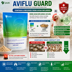Saik Aviflu Guard Premix: Allevia i <span class=keywords><strong>Sintomi</strong></span> Respiratori, Supporta il Recupero da <span class=keywords><strong>Malattie</strong></span> Virali, Rafforza l'Immunità e la Vitalità - Product Image 3