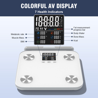 Vente en gros Balance corporelle intelligente pour salle de bain 8 électrodes pour Bluetooth Balance intelligente pour la graisse corporelle Mesure du poids et de la composition corporelle