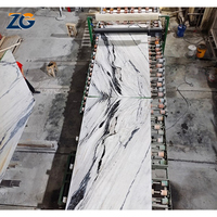 ZGSTONE avec des veines noires dalle de pierre naturelle marbre naturel usine directe Panda dalle de marbre blanc Bookmatch pour mur