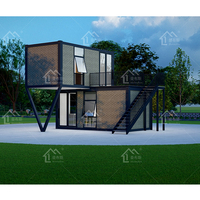 Maison préfabriquée moderne de luxe, conteneur plat, villas modulaires mobiles, conception de minuscules maisons