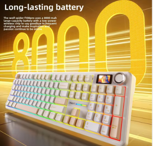 aula F108 Wireless RGB Backlit Keyboard Programmable PC Gaming Mechanical Full Size 108Keys Anti-Ghosting Multimedia Win-Lock - Product Image 4