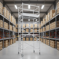 Système d'échafaudage mobile en alliage d'aluminium de 6 m au design moderne avec échelle haute résistance et plateforme Andamio