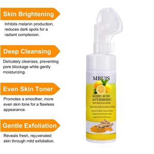 ขมิ้นมูสทำความสะอาดกรดโคจิกทำให้ผิวขาวมีฤทธิ์ต้านอนุมูลอิสระต้านการอักเสบต้านเชื้อแบคทีเรีย - Product Image 5