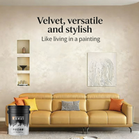Cat Warna Velvet Berbasis Air Wufushan untuk Dinding Latar Belakang Sutra Berkilau 10KG Set
